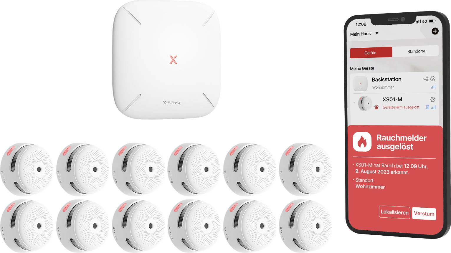 X-Sense FS121 Smoke detector set and hub (W x H x D) 78 x 48 x 78 mm