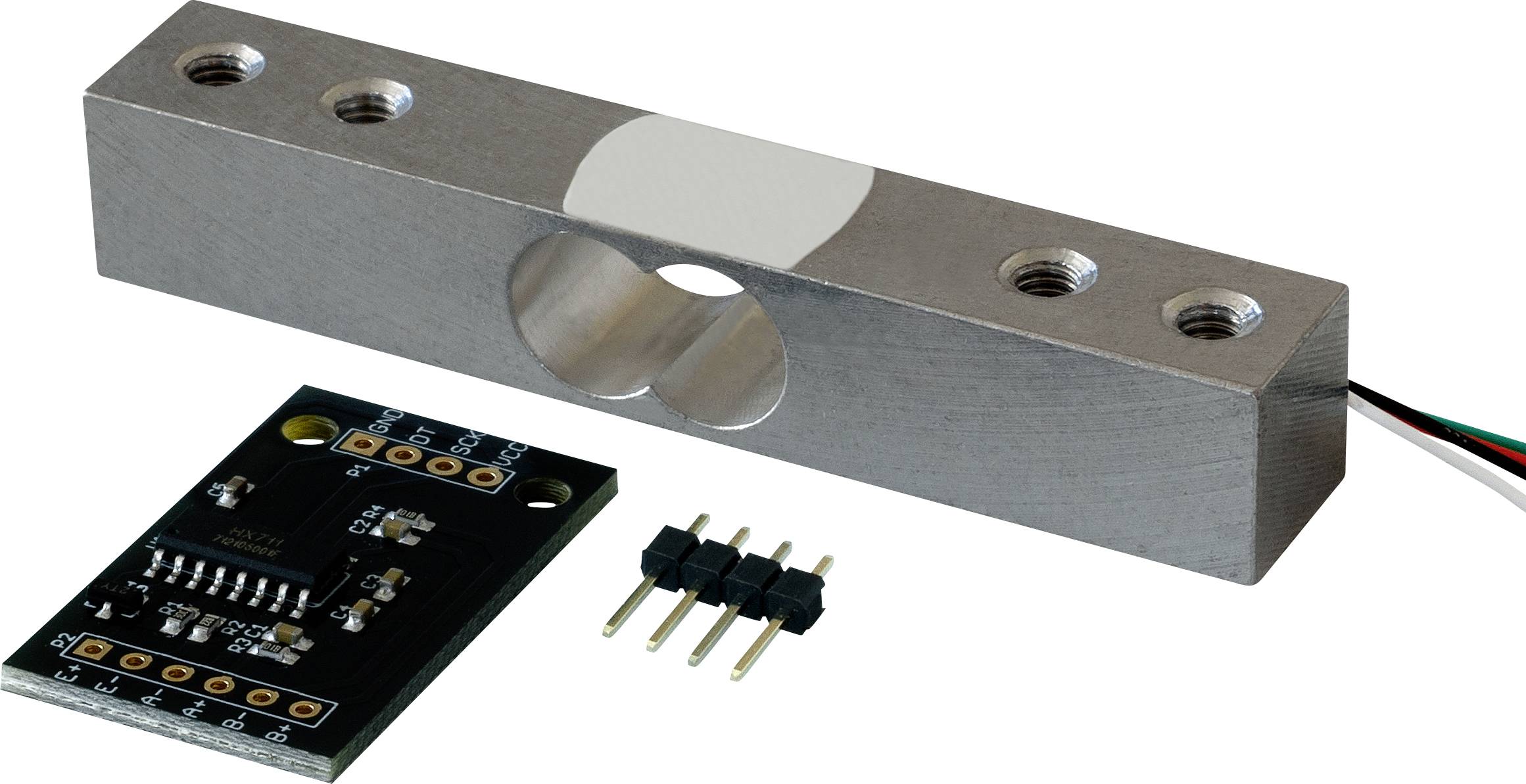 Joy-it HX71160KG HX71160KG 60 KG load cell and amplifier circuit board, HX711-60 Calibrated to Manufacturer's standards
