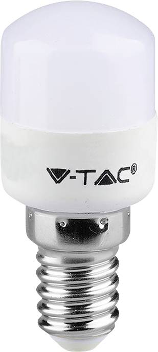 A compact LED light bulb with a white cap and a metallic screw base, featuring the brand 'V-TAC' printed on the side.