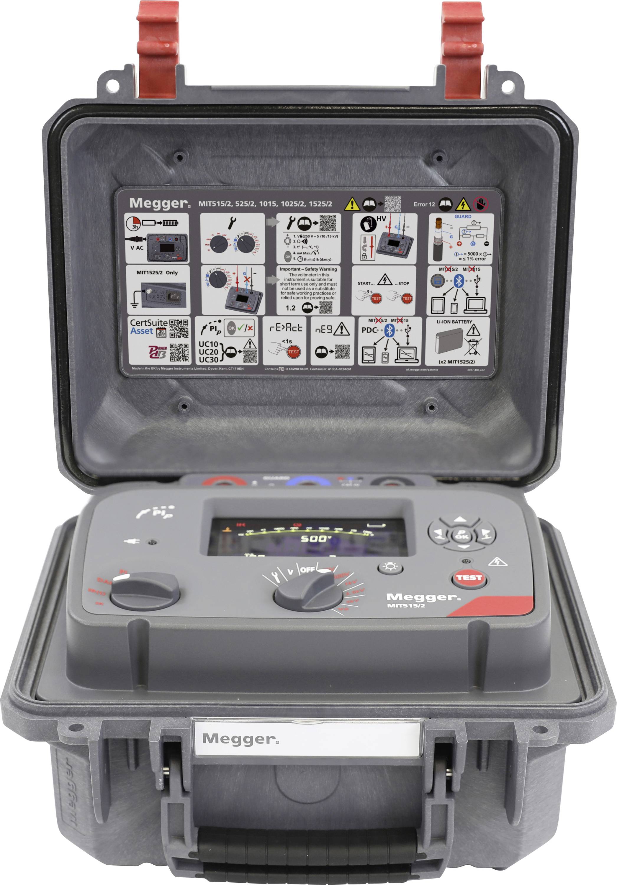 Megger MIT515/2-EU ESSENTIAL 5kV IRT 2024 PIP Insulation tester 5000 V, 10000 V 15 TΩ