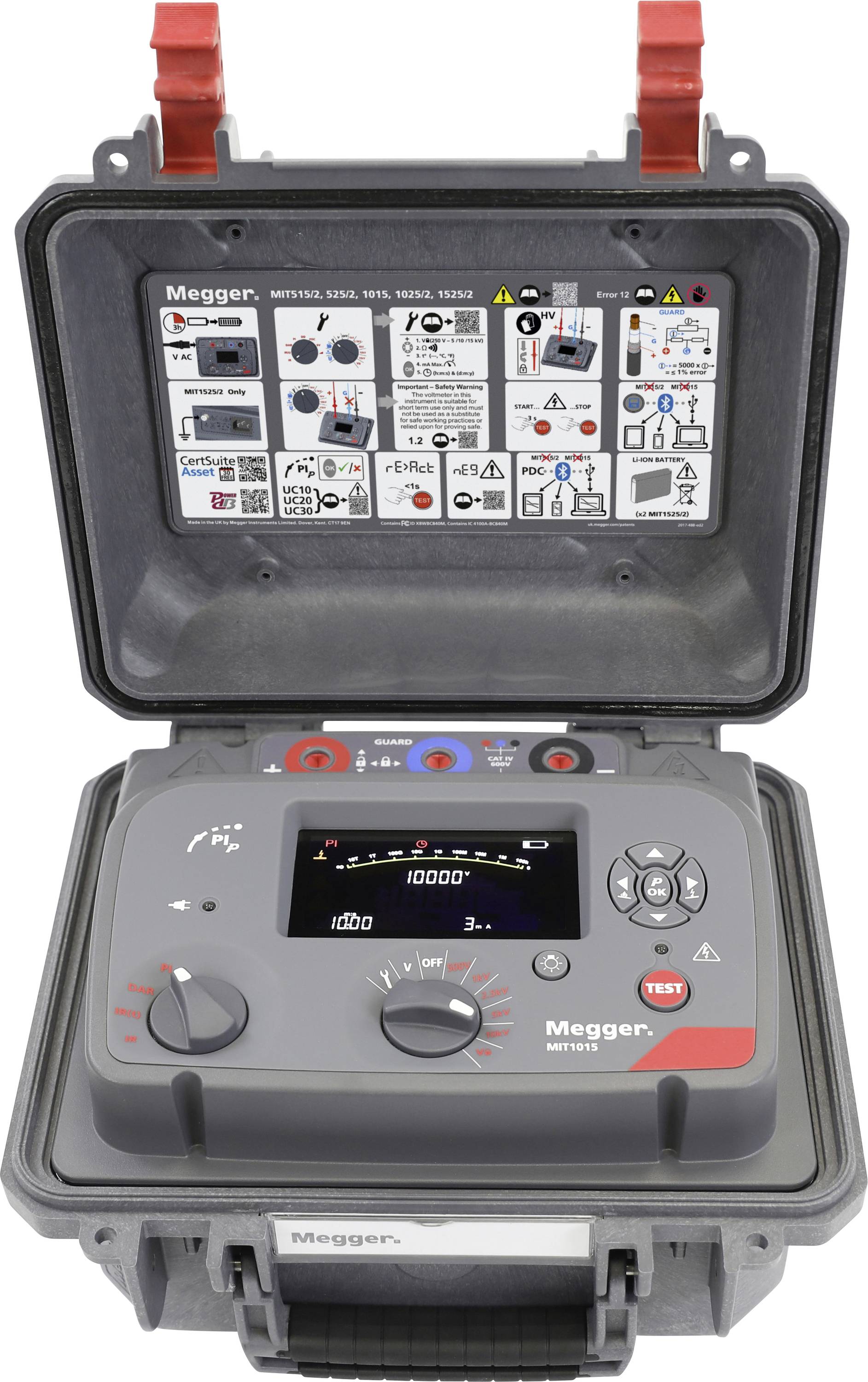 Megger MIT1015-EU ESSENTIAL 10kV IRT 2024 PIP Insulation tester 5000 V, 10000 V 20 TΩ