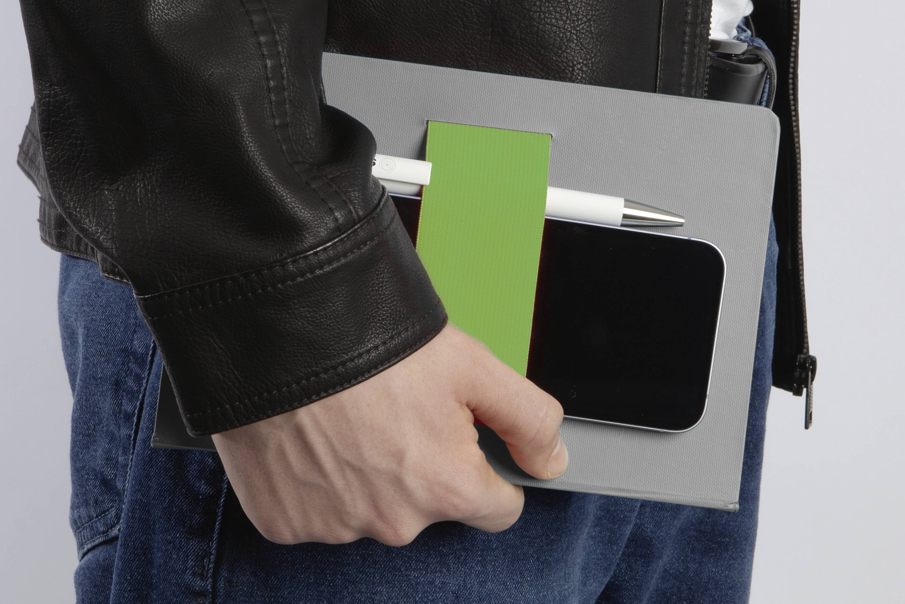 Sigel LS201 Notebook Linescape Hardcover A5 Ruled Light grey, Neon green No. of sheets: 88