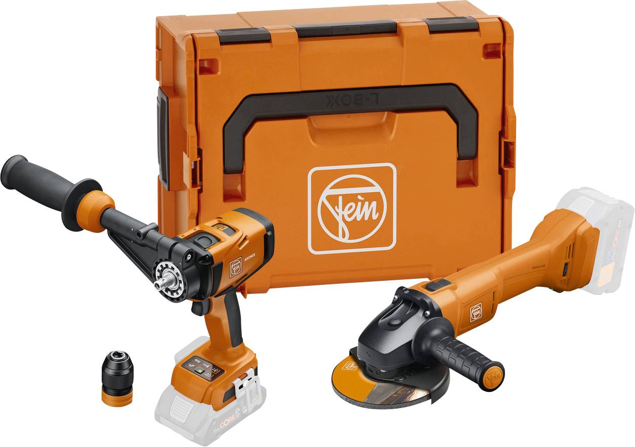 Fein Combo ASCM-QM+CCG18-125+LBoxx 99100000837 Cordless drill, Cordless angle grinder