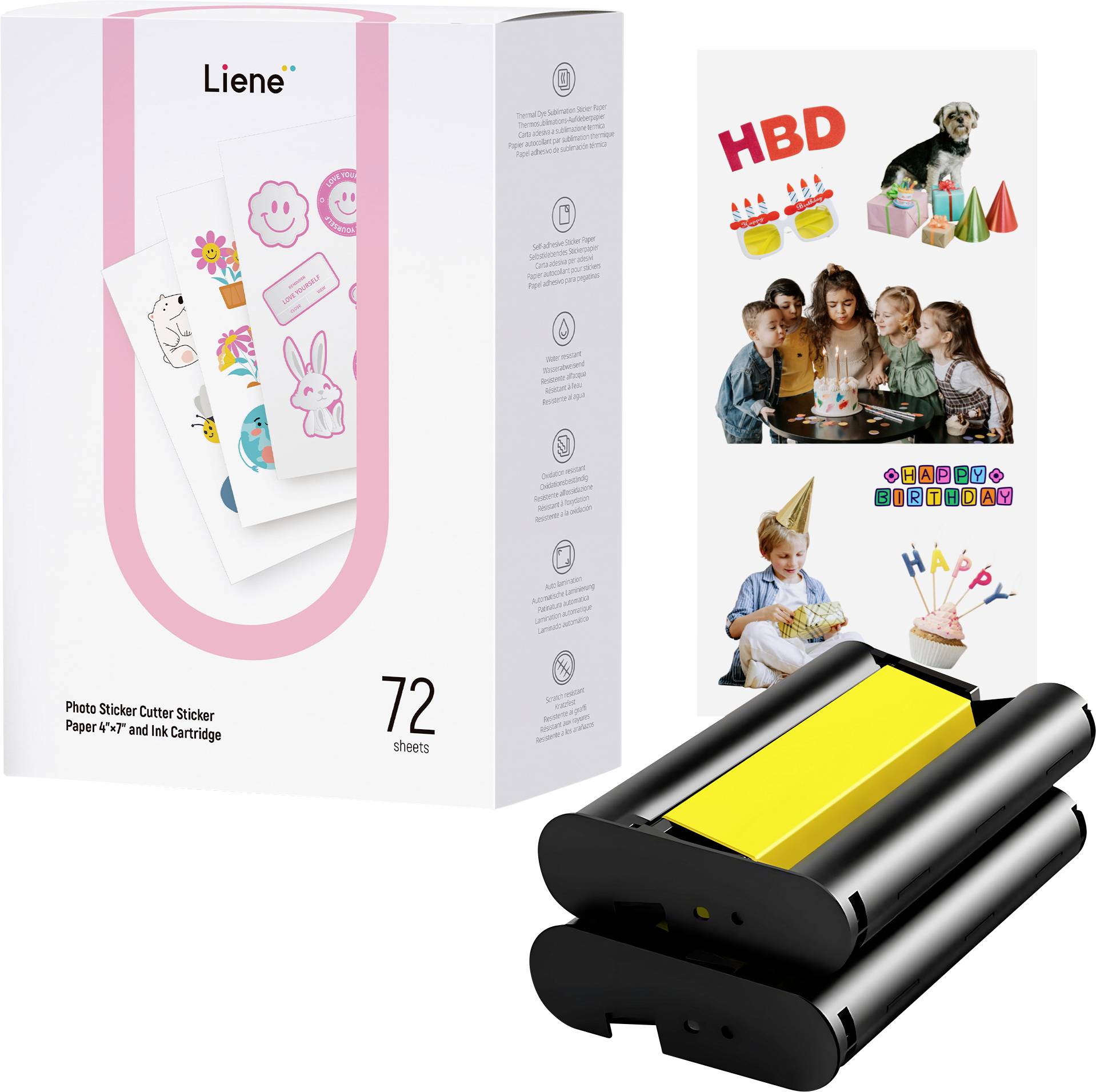 Liene PR001-65010 Photo paper sticker (self-adhesive) 1 Set Self-adhesive