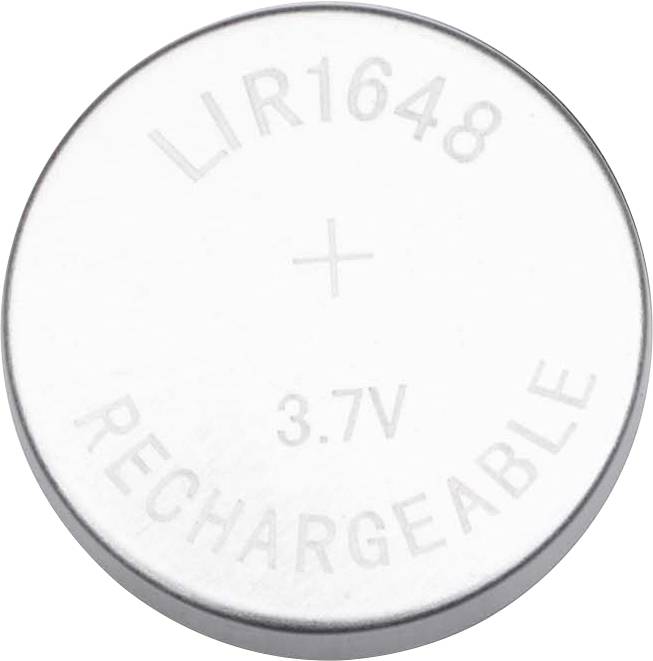 Akyga AKY1964 Button cell (rechargeable) LIR 1648 Li-ion 80 mAh 3.7 V 1 pc(s)