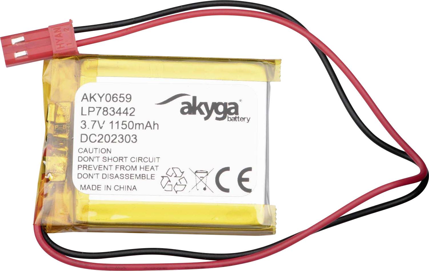 Akyga Scale model battery pack (LiPo) 3.7 V 1150 mAh JST
