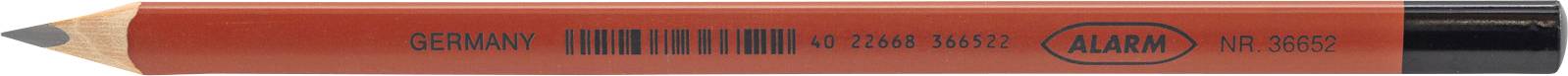 A red and black colored pencil with 'CARAN d'ACHE' and 'SWISS MADE' printed on its side.