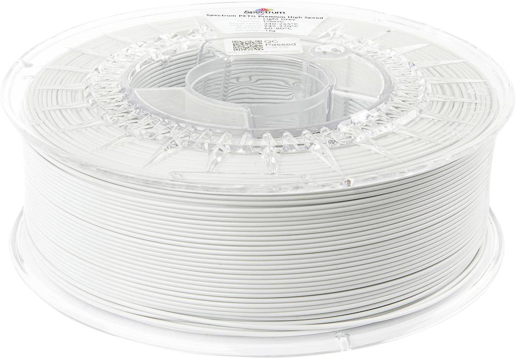 A spool of white 3D printing filament, labeled 'DuraPLA' by Gembird, showing the filament coiled neatly within a transparent plastic reel.