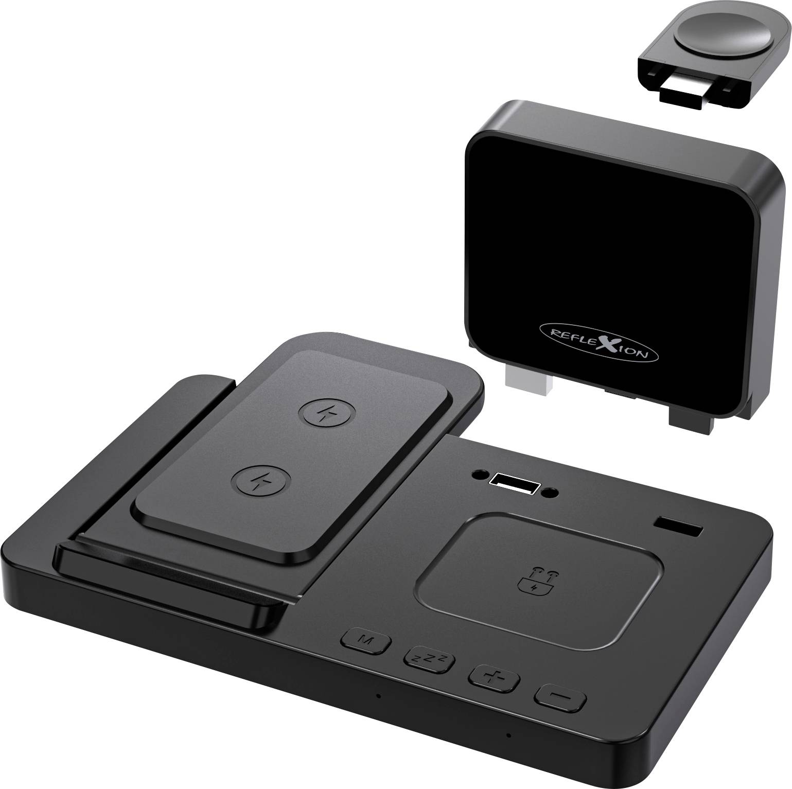 Reflexion Bench charger 2.5 W, 5 W, 15 W, 7.5 W Black Wireless charger