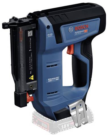 A blue and black Bosch Professional nailer with 