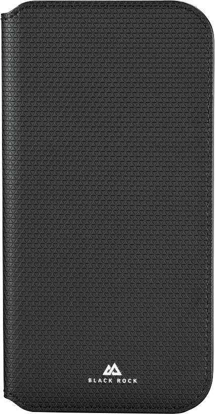 Black textured phone case with a subtle geometric pattern and the 'Black Rock' logo at the bottom center.