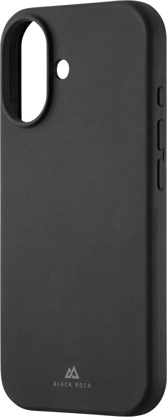 'Black Rock' branded black phone case, shown from a side angle, featuring cutouts for the camera and buttons.