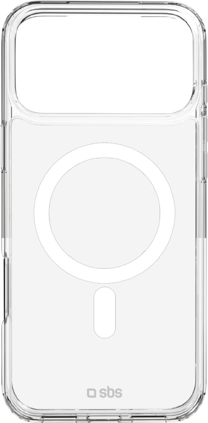Clear phone case with magnetic ring on the back, designed for compatibility with wireless charging, featuring a minimalistic design.