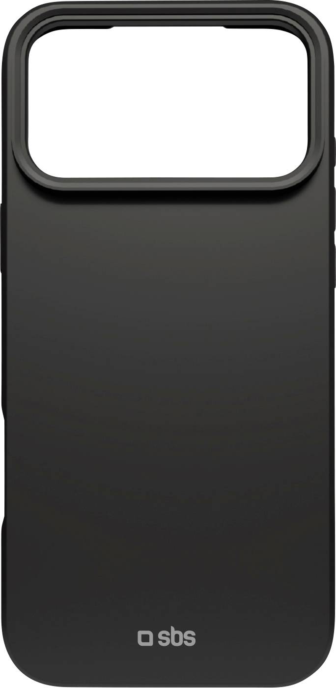 Black smartphone case with a large camera cutout at the top and 'sbs' logo at the bottom.