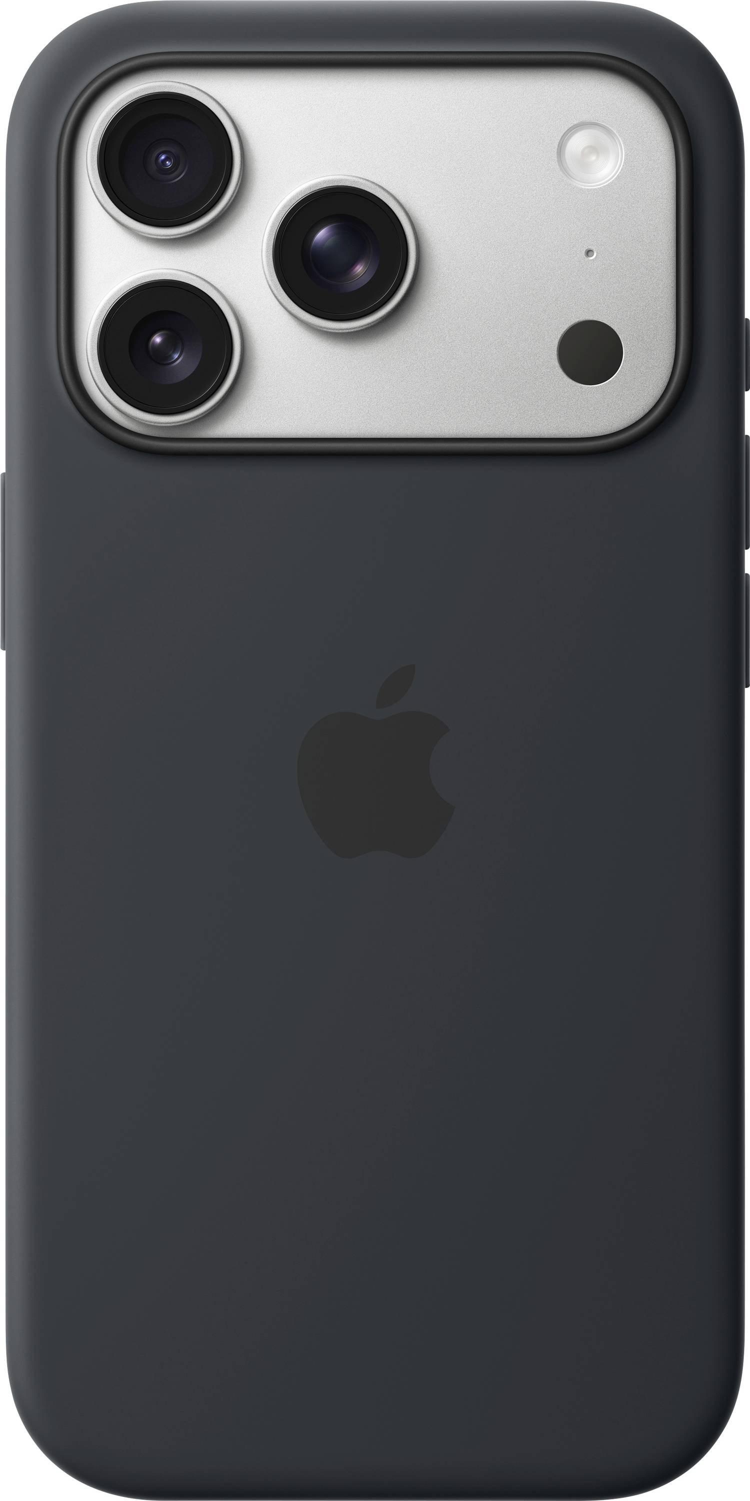 A black smartphone case with three camera lenses and an additional smaller sensor or flash, designed for a specific phone model.
