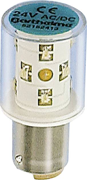 A small LED light bulb with a blue label marked '6-24V AC/DC'. It has multiple LEDs and a metal base, used for various low-voltage lighting applications.