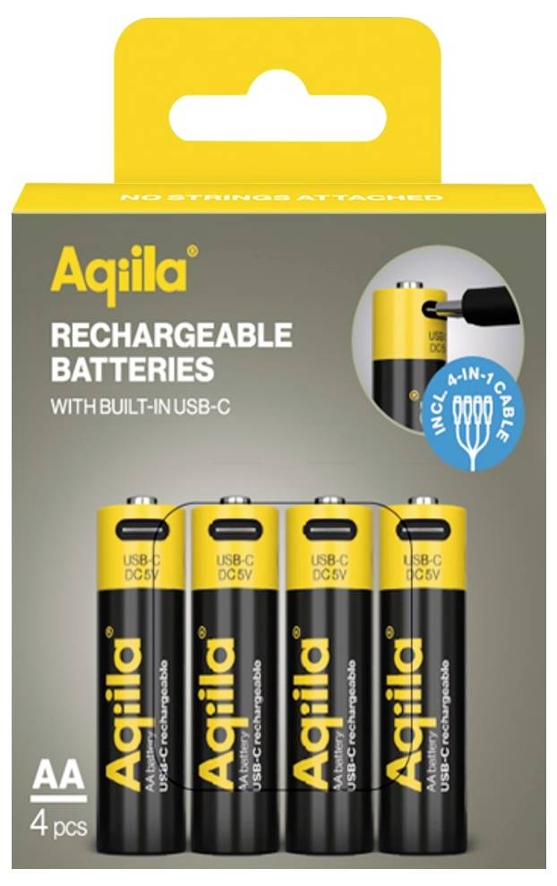 Aqiila AA USB-C® battery Li-ion 2000 mAh 1.5 V 4 pc(s)