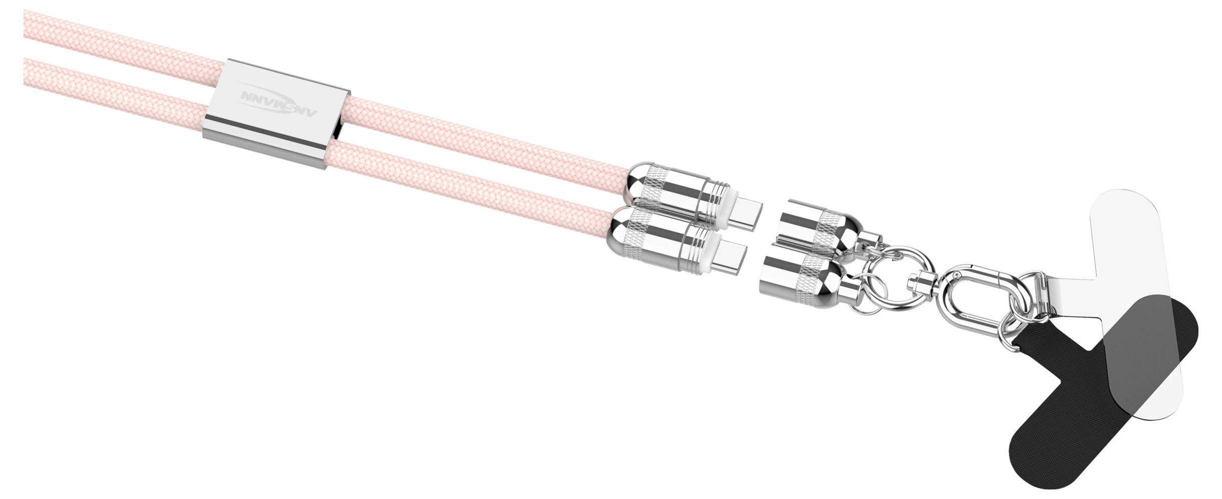 Ansmann USB-C cable USB-C® plug 1.2 m Pink 1700-0193