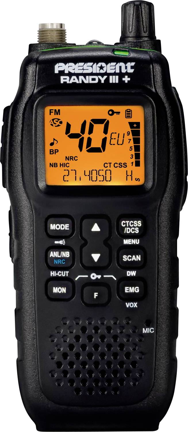 President Randy III+ CB-Handfunkgerät AM/FM 40210 CB handheld radio transceiver