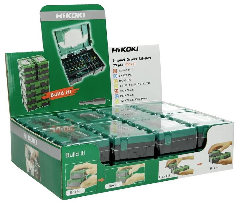 HiKOKI 40030021 Bit set Star, Slot, Phillips, Pozidriv, Allen incl. bit holder