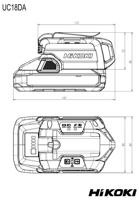 HiKOKI UC18DAW4Z UC18DA Battery adapter
