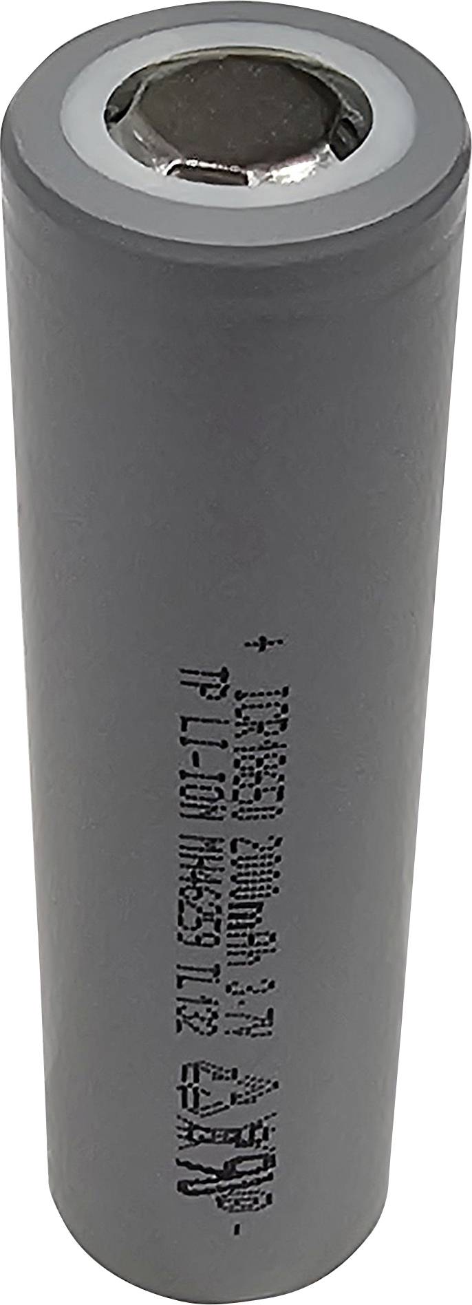 A gray cylindrical battery labeled 'Li-ion 18650', indicating 3.7 volts and 2600mAh capacity.