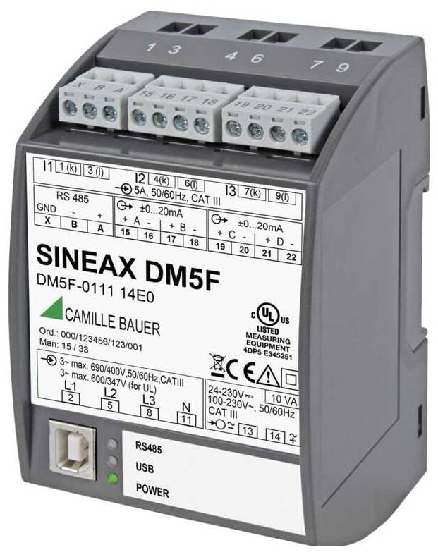 Camille Bauer SINEAX DM5F Network diagnostics