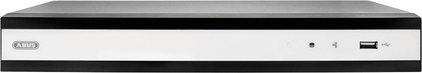 A digital video recorder with a rectangular shape, silver front panel, a USB port, and indicator lights on the right side.