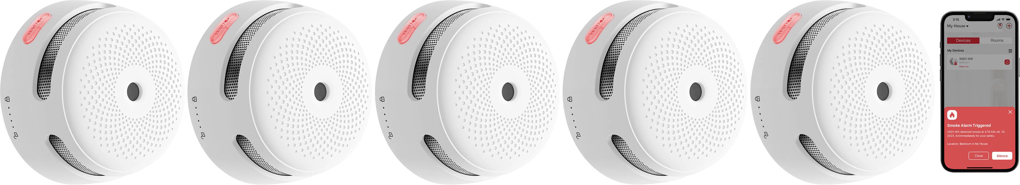 X-Sense XS01-WX Smoke detector (W x H x D) 78 x 48 x 78 mm 5 pc(s) 5 pc(s)
