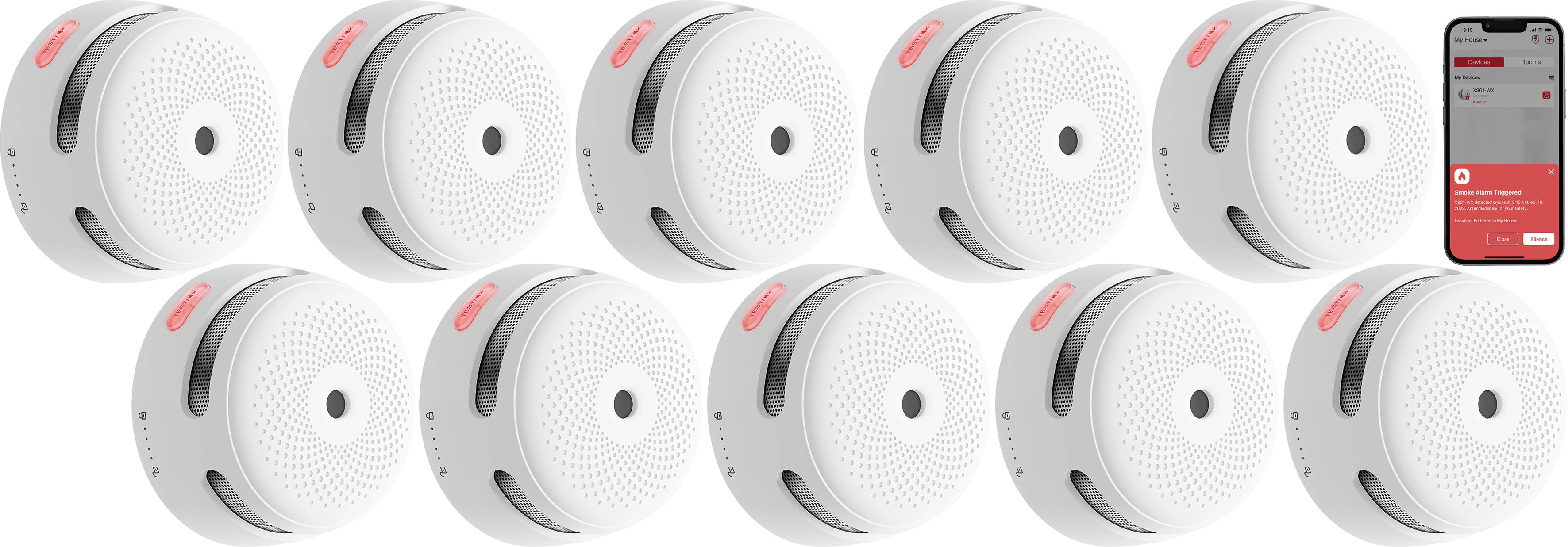 X-Sense XS01-WX Smoke detector (W x H x D) 78 x 48 x 78 mm 10 pc(s) 10 pc(s)