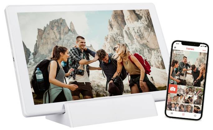 Braun Phototechnik DigiFrame 1011 WiFi mobil Digital photo frame 25.7 cm 10.1 inch EEC: C (A - G) 1280 x 800 Pixel 16 GB White
