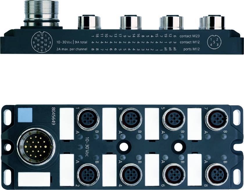 Escha 8I/OM12-5P3T 8045647 Sensor & actuator box (passive) M12 splitter + steel thread 1 pc(s)