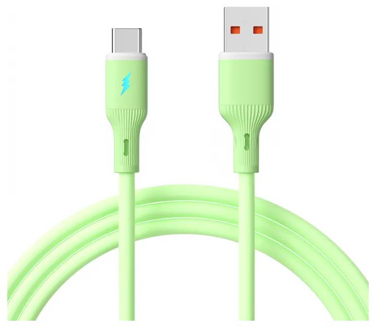 Akyga USB cable USB-A plug, USB-C® plug 1 m Green AK-USB-64