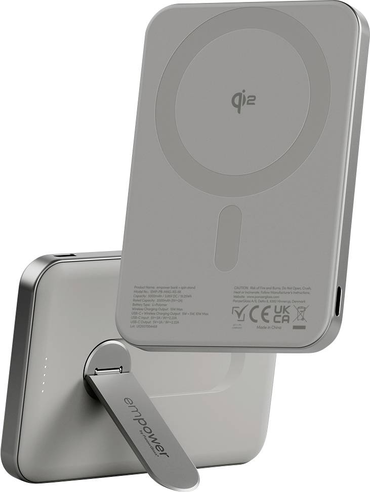 PanzerGlass empower Bank Power bank 5000 mAh Magsafe, Qi Wireless Charging USB C® Status display