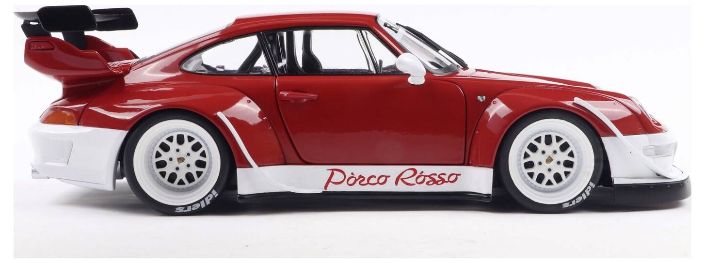 Solido Car Porsche RWB BODYKIT PORCO ROSSO RED Assembled Car wash