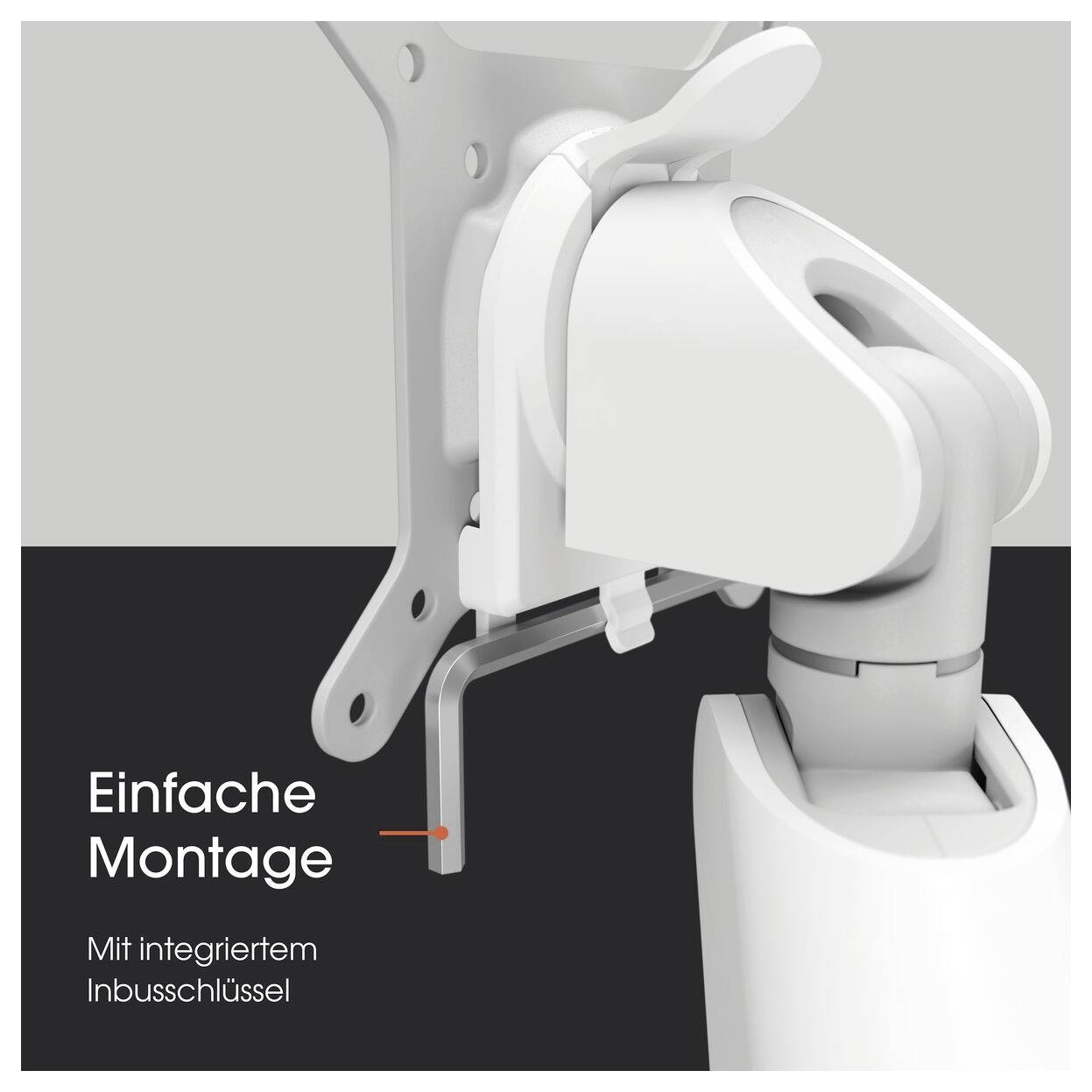 Vogel's MOMO 2127 Monitor desk mount 109,2 cm (43") White Rotatable, Tiltable