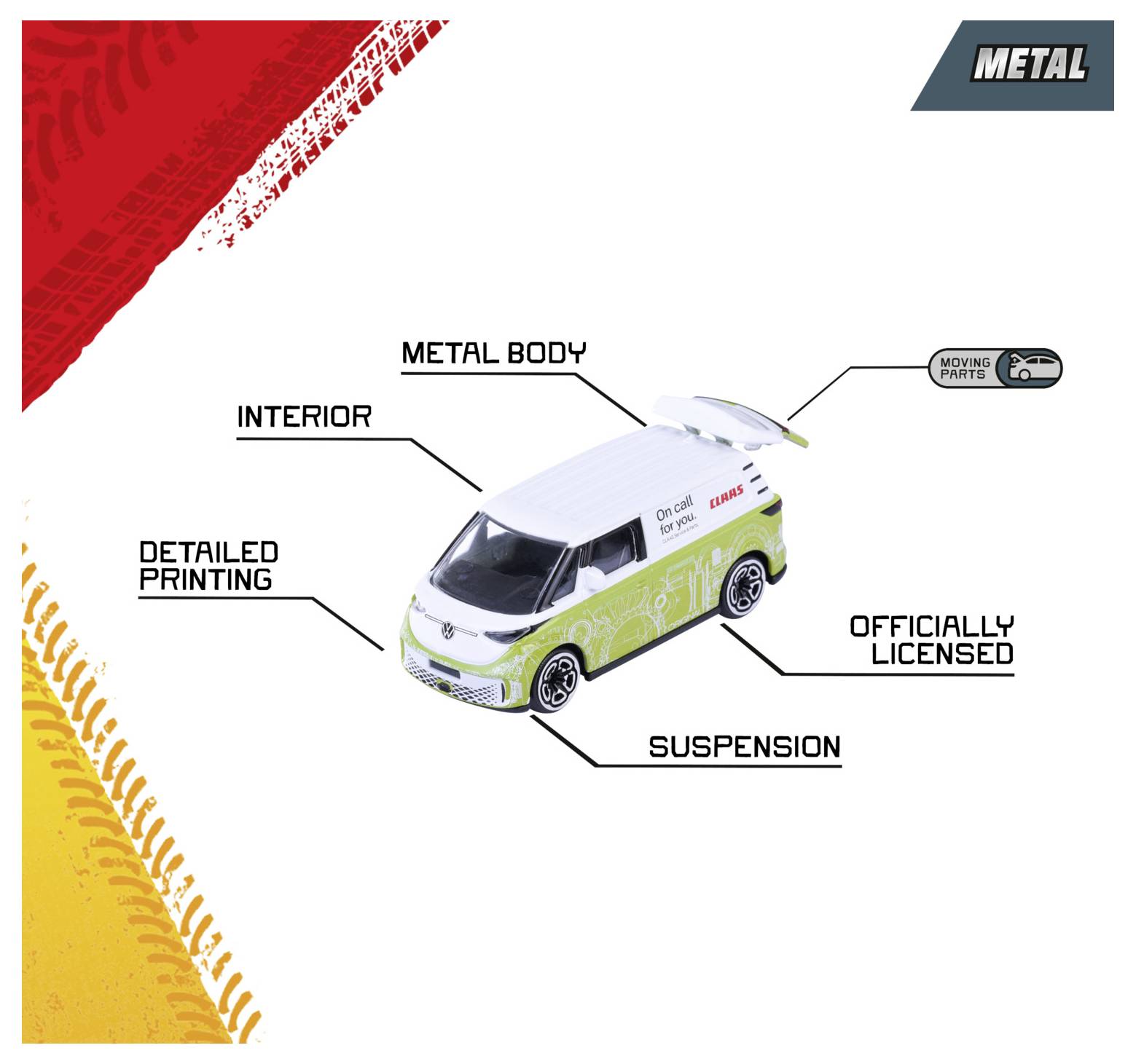 Majorette Claas, Volkswagen (VW) Claas Farm 5 Piece Giftpack Assembled Agriculture
