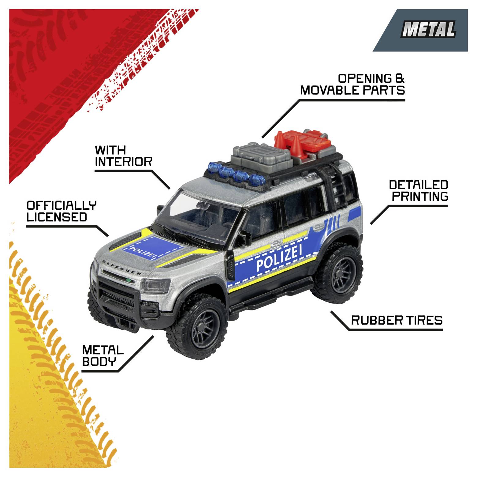 Majorette Land Rover Defender 90 police Assembled Emergency & Rescue vehicle
