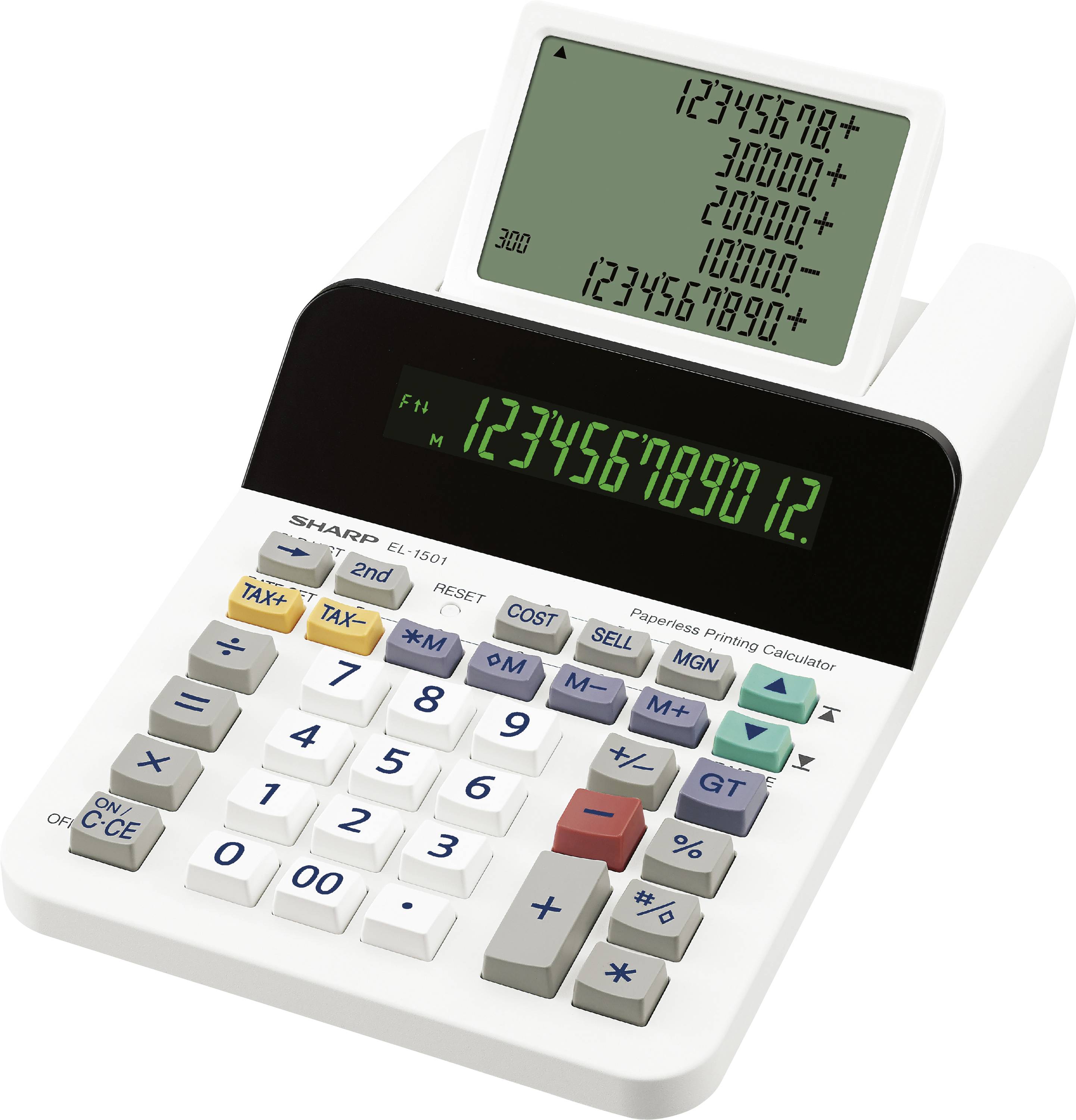Sharp Tischrechner anzeigend EL-1501 Desk calculator White Display (digits): 12