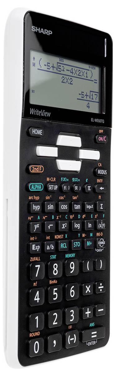 Sharp Schulrechner EL-W 550 TG Calculator Black (W x H x D) 80 x 15 x 166 mm