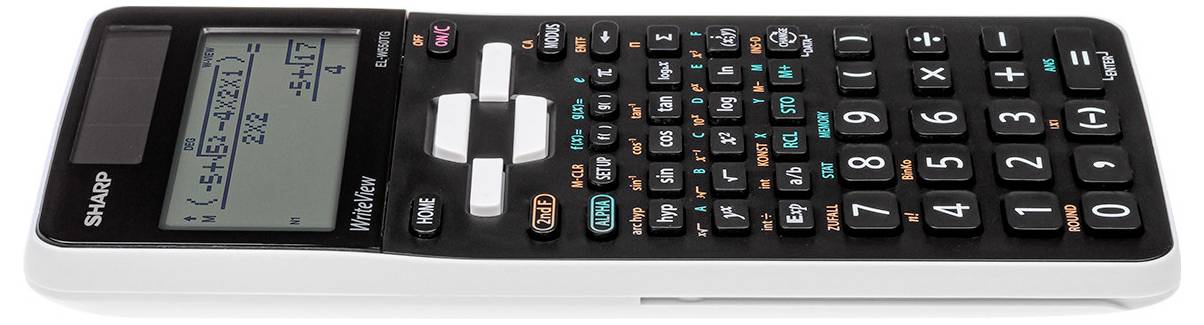 Sharp Schulrechner EL-W 550 TG Calculator Black (W x H x D) 80 x 15 x 166 mm