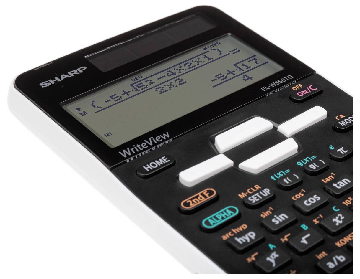 Sharp Schulrechner EL-W 550 TG Calculator Black (W x H x D) 80 x 15 x 166 mm