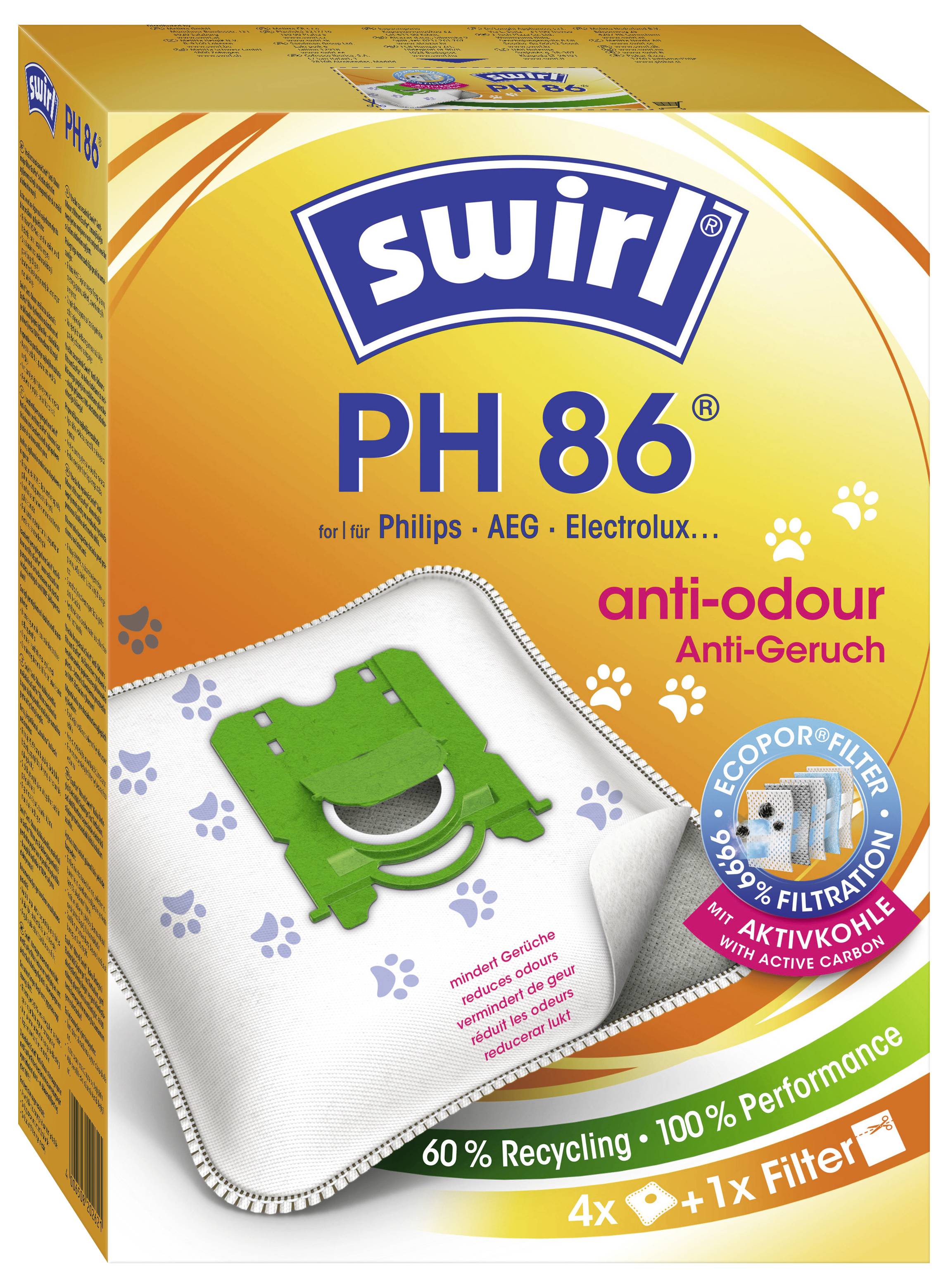 Swirl PH 86/96 XL Vorteilspack EcoPor® Vacuum cleaner bag 8 pc(s)