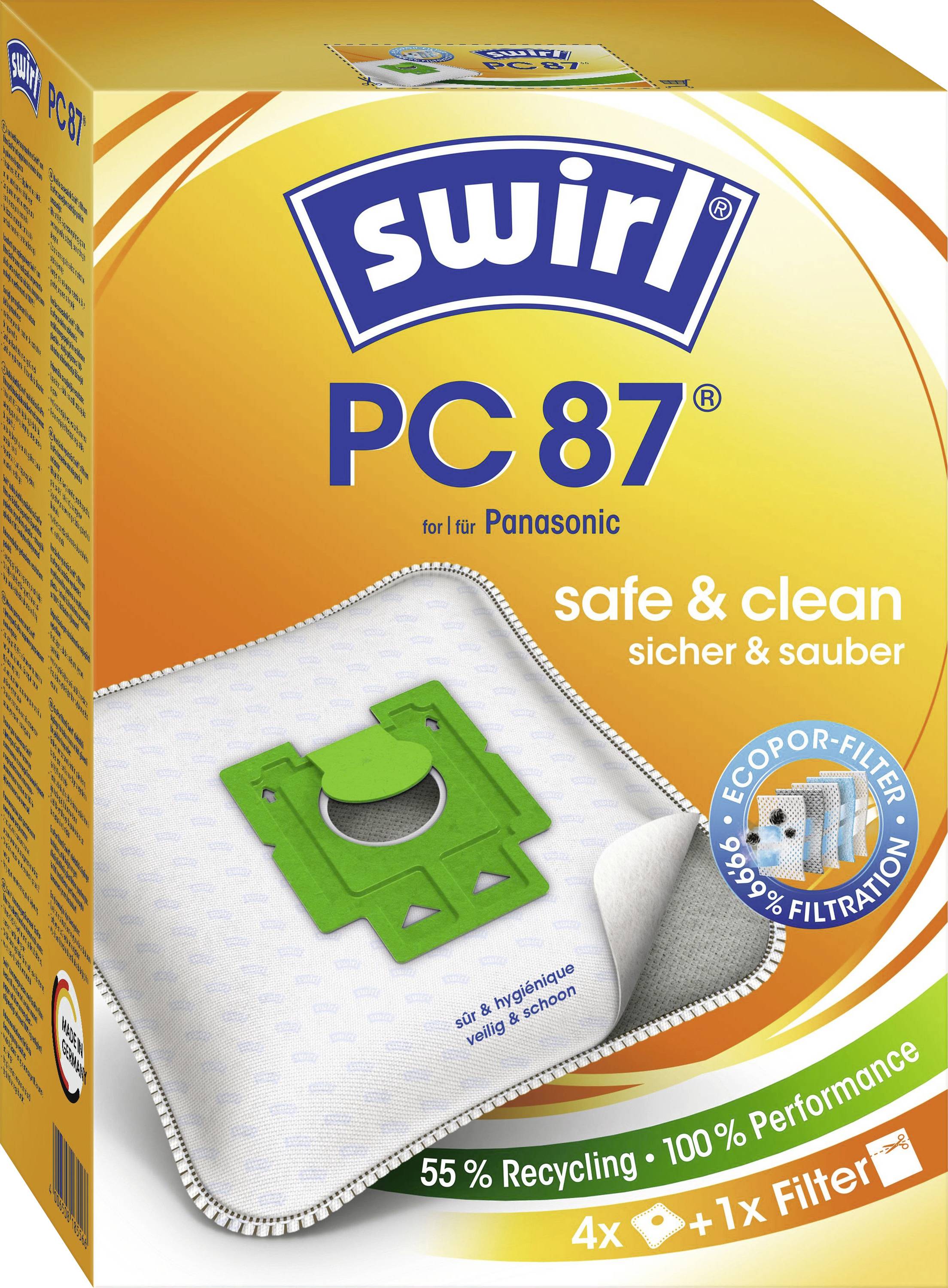 Swirl PC 87 MP Plus AirSpace Staubsaugerbeutel Vacuum cleaner bag 4 pc(s)