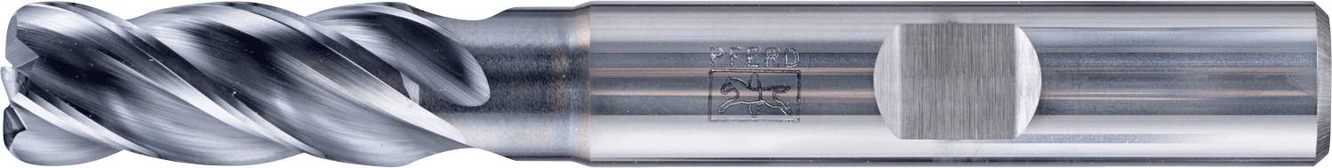 A close-up of a metal drill bit with a spiral design, indicating it's used for cutting or drilling materials. The surface is shiny and metallic.