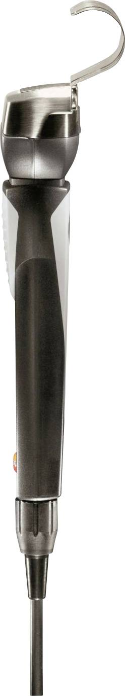 A metallic, handheld medical device with a curved hook-like end, likely used for surgical or clinical procedures.