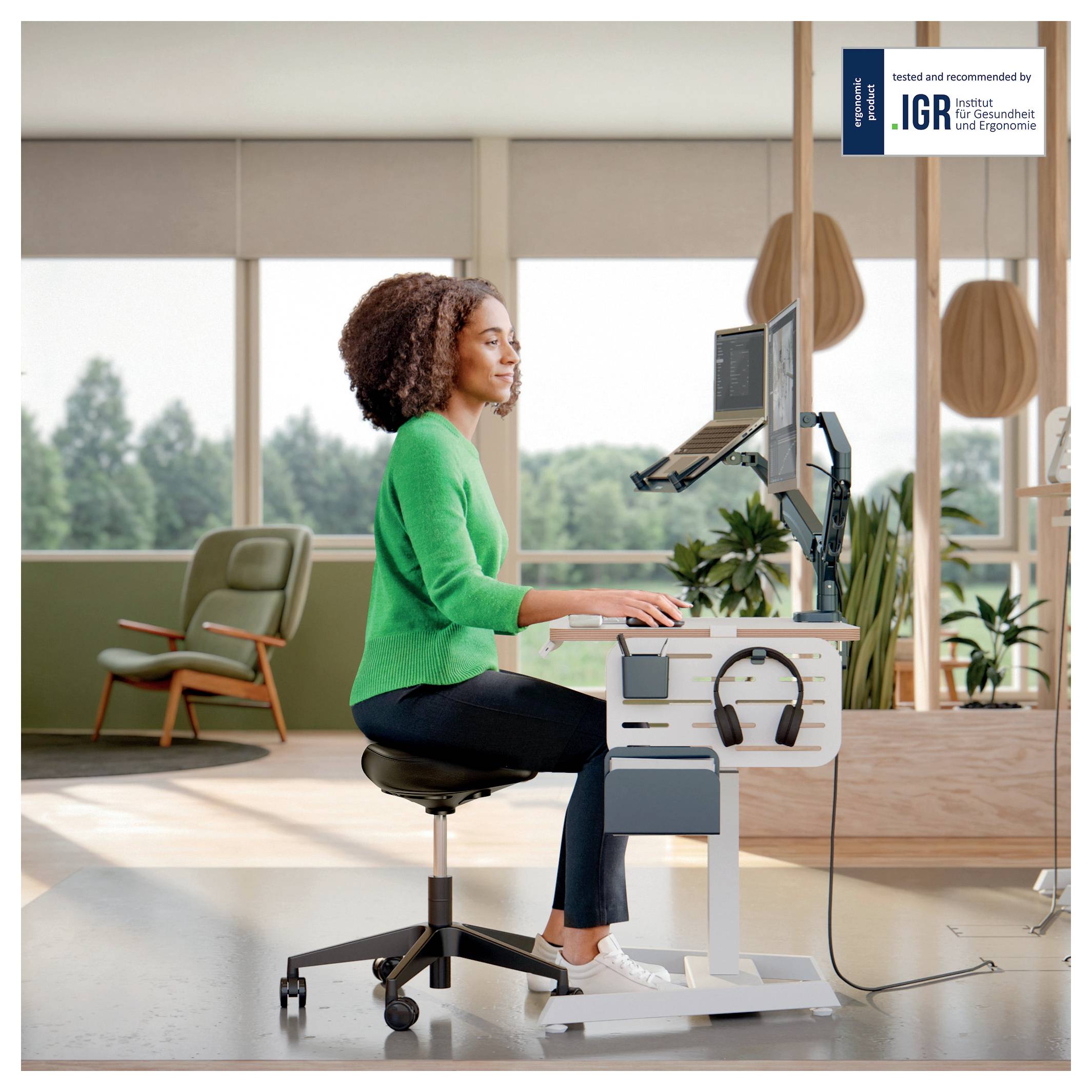 Leitz Stool Black 65780095