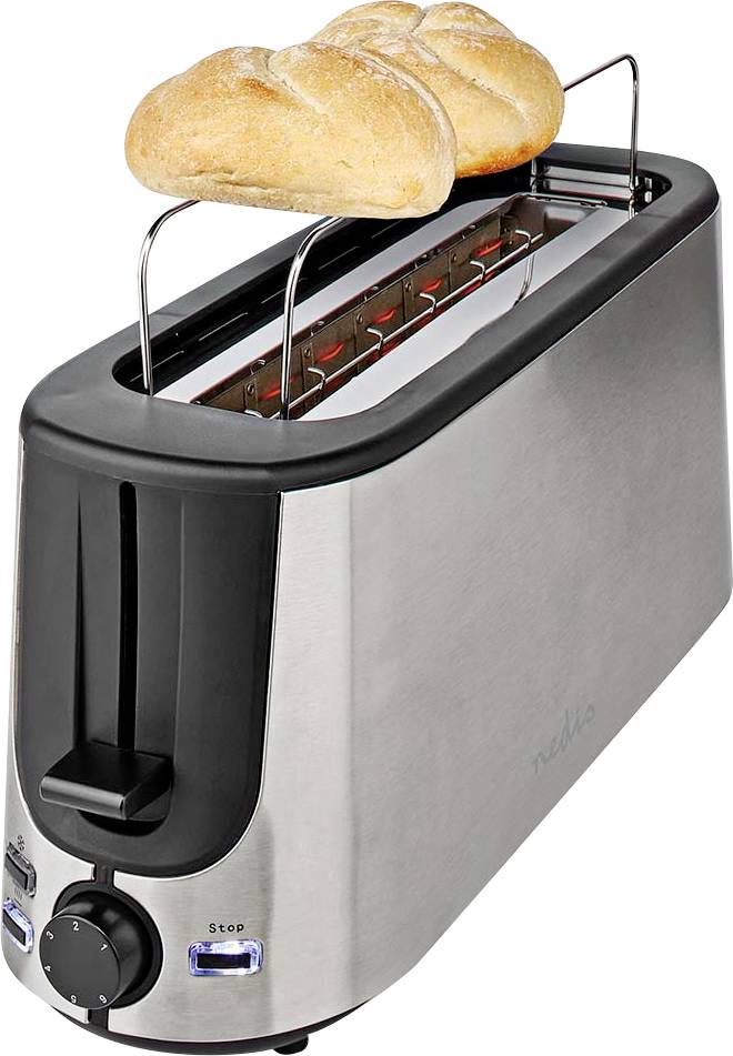 Nedis KABT310EAL Toaster Aluminium , Black