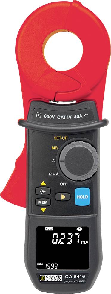 A digital clamp meter displaying '0.237 mA' on its screen, used for measuring electrical current without circuit interruption.
