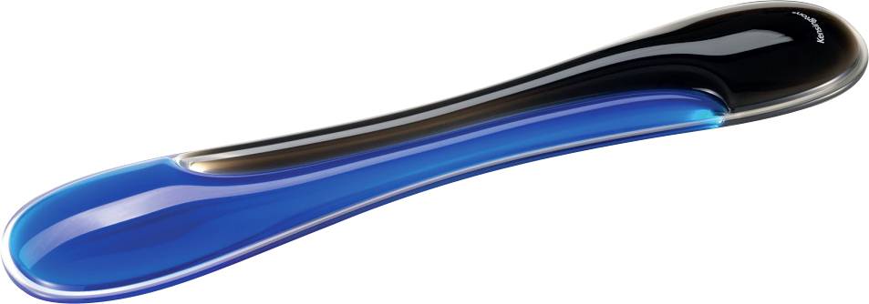 A sleek, smooth ice cream scoop with a blue gradient handle, transitioning to a dark tip.